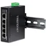 TRENDnet TI-E50 Switch Industrial Fast Ethernet de 5 Puertos Negro